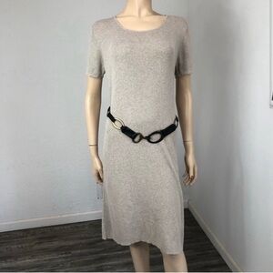 GCfontana knit midi dress oatmeal bodycon